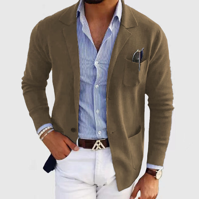 Stilig herreblazer med casual klafflommer