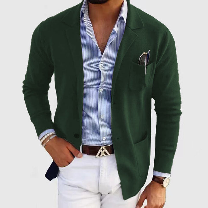 Stilig herreblazer med casual klafflommer
