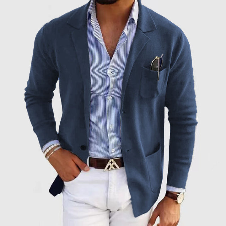 Stilig herreblazer med casual klafflommer