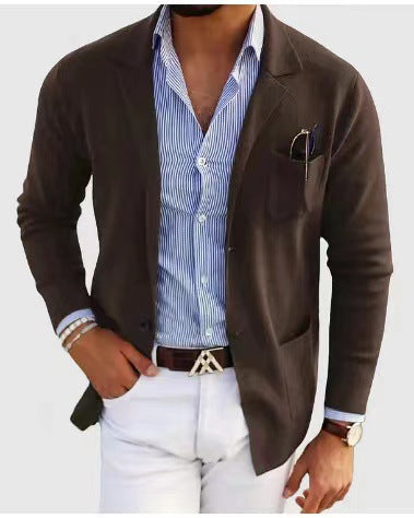 Stilig herreblazer med casual klafflommer