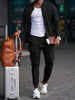 Men's jacket and pants set with zipper