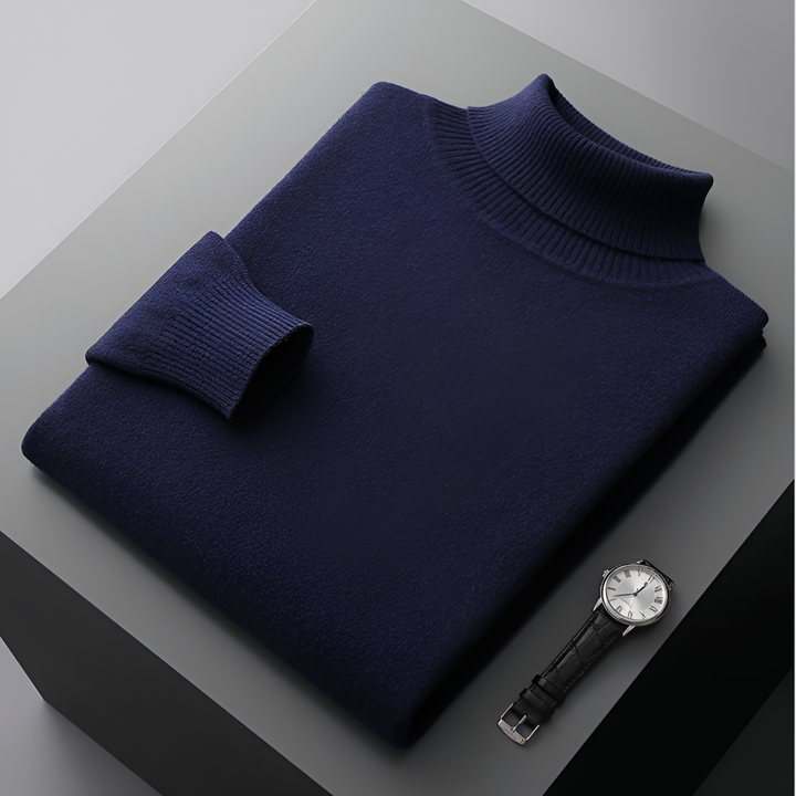 Høy- kvalitet Herre Fin Ull Turtleneck Genser