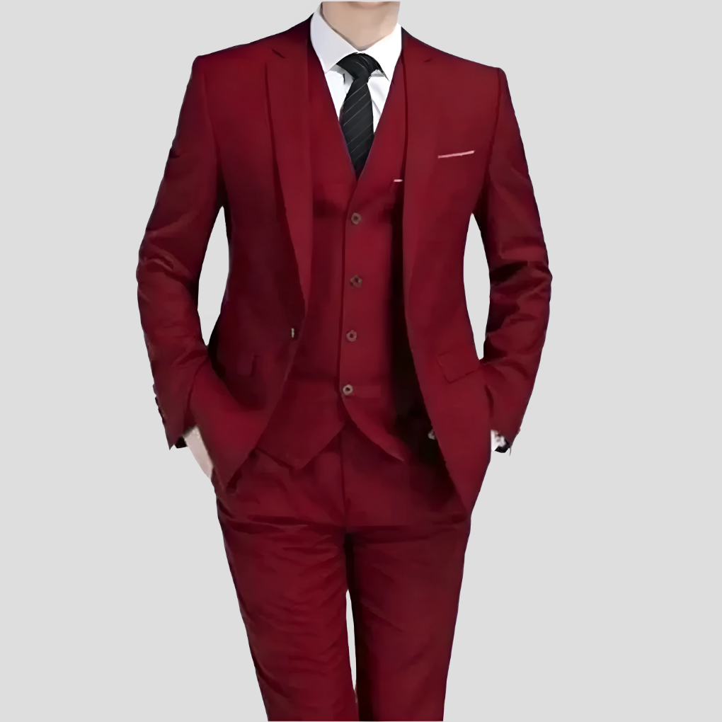Svart tredelt herredress