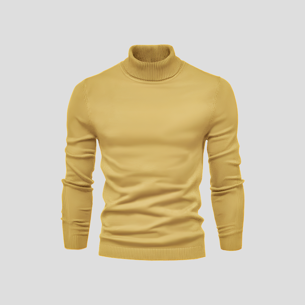 Men's sweater with turtleneck