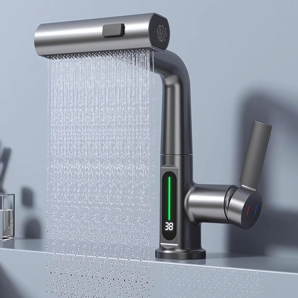 Flexibler LED-Wasserhahn für Küche und Bad