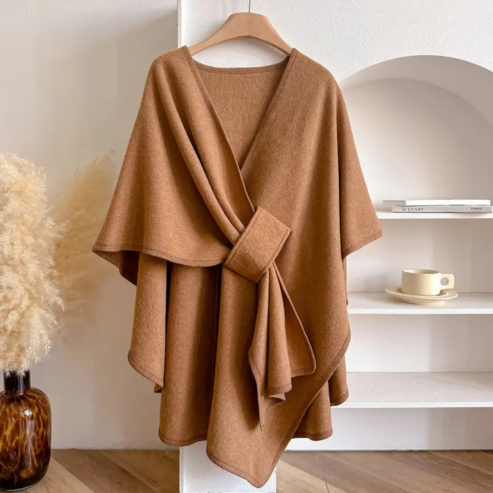 Windproof shawl coat for women