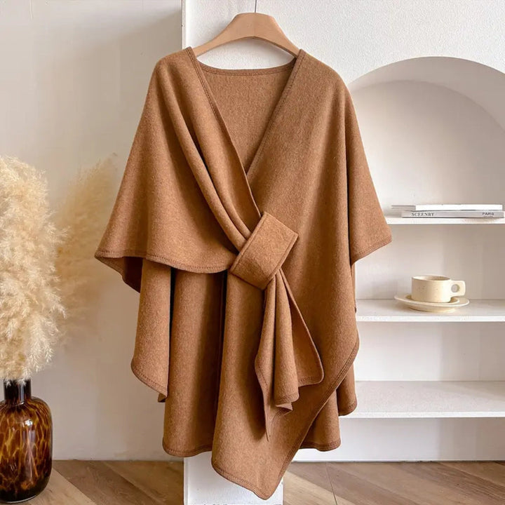 Windproof shawl coat for women