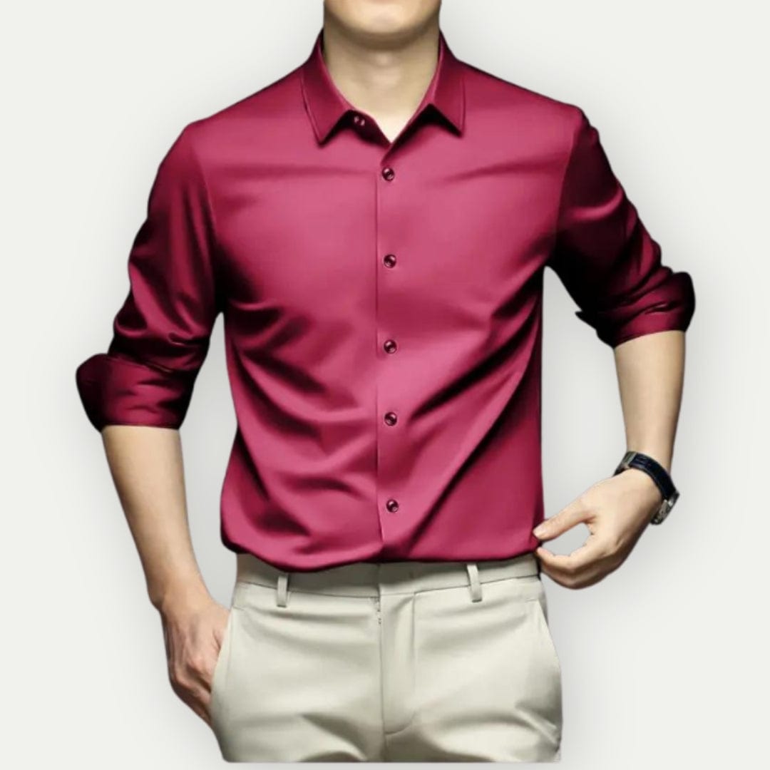 Crepe and wrinkle-free men's shirt