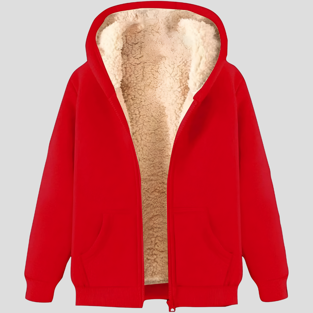 Warmth herre fleece-lined winter hooded jacket