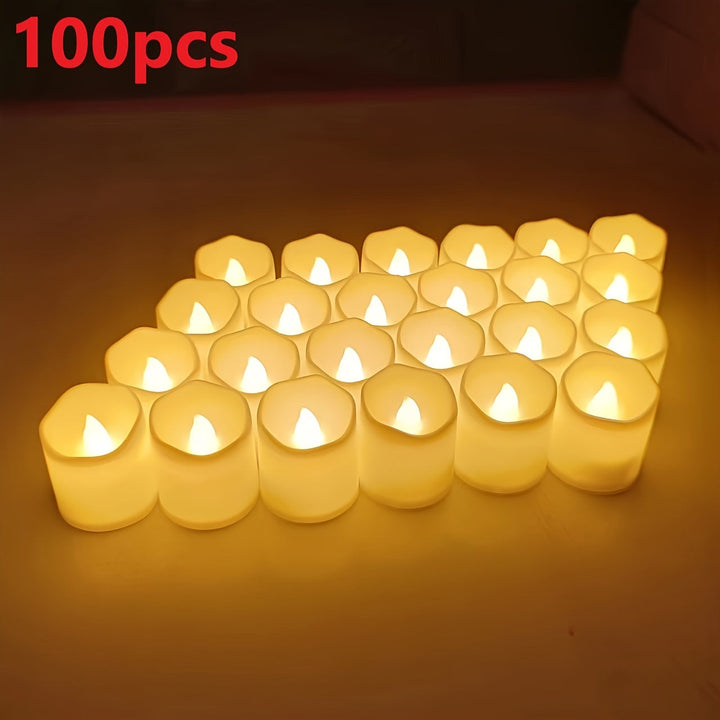 Batteridrevne LED-lys uten Flamme – 24–96 stykker