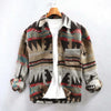 Southwestern Aztec shirt jacket with print