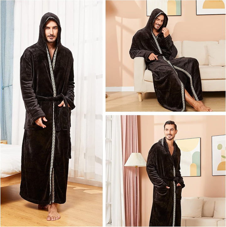 Lett sommerbadekåpe i fleece for herre – James