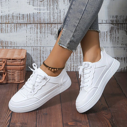 Hvite Kvinners Sneakers