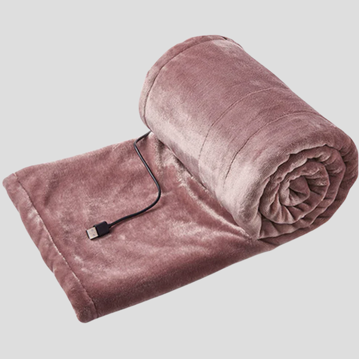 Koselig varmt teppe drevet av USB
