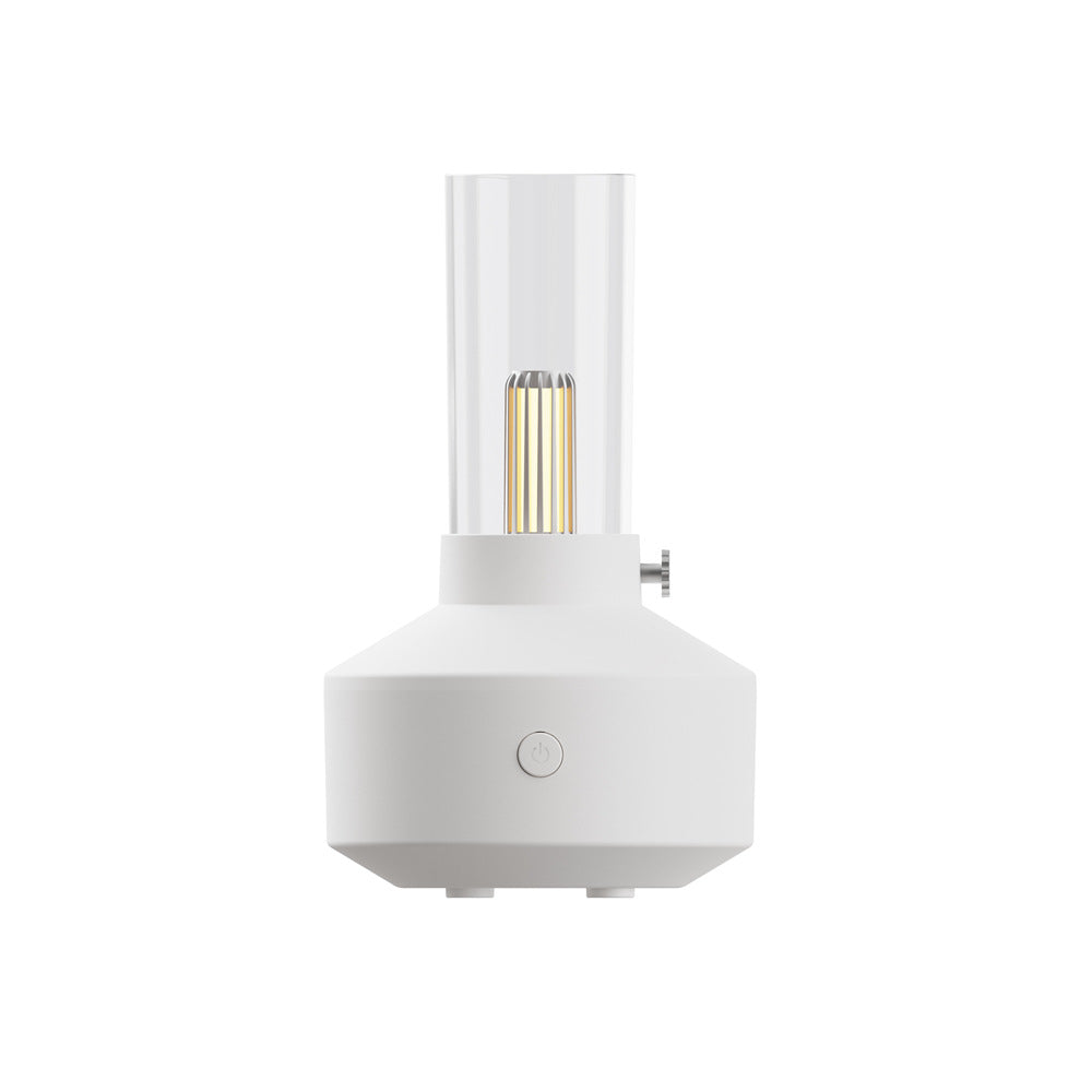 Retro aromadiffuser med glødetrådpære og levende lys-effekt
