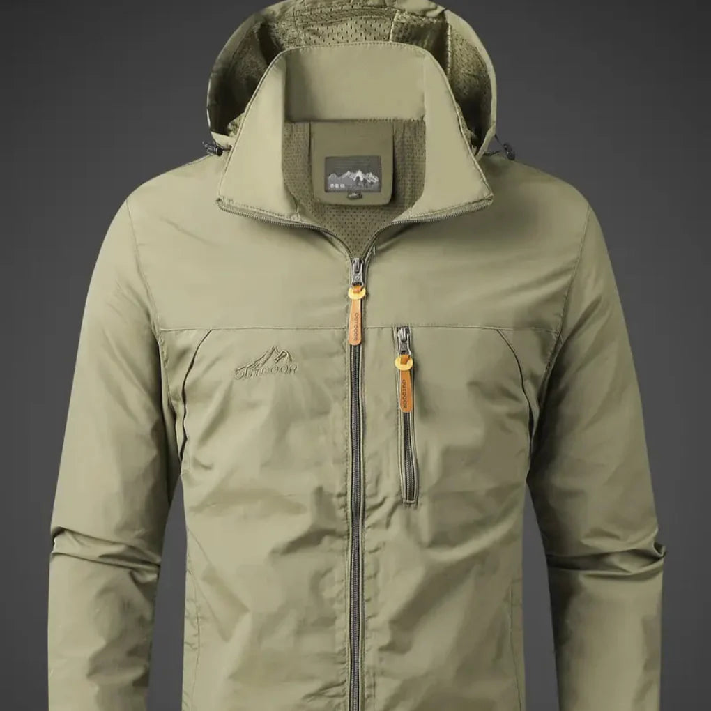 Waterproof and windproof men's jacket for outdoor life