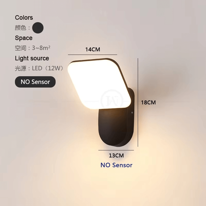Smart LED-vegglampe med bevegelsessensor