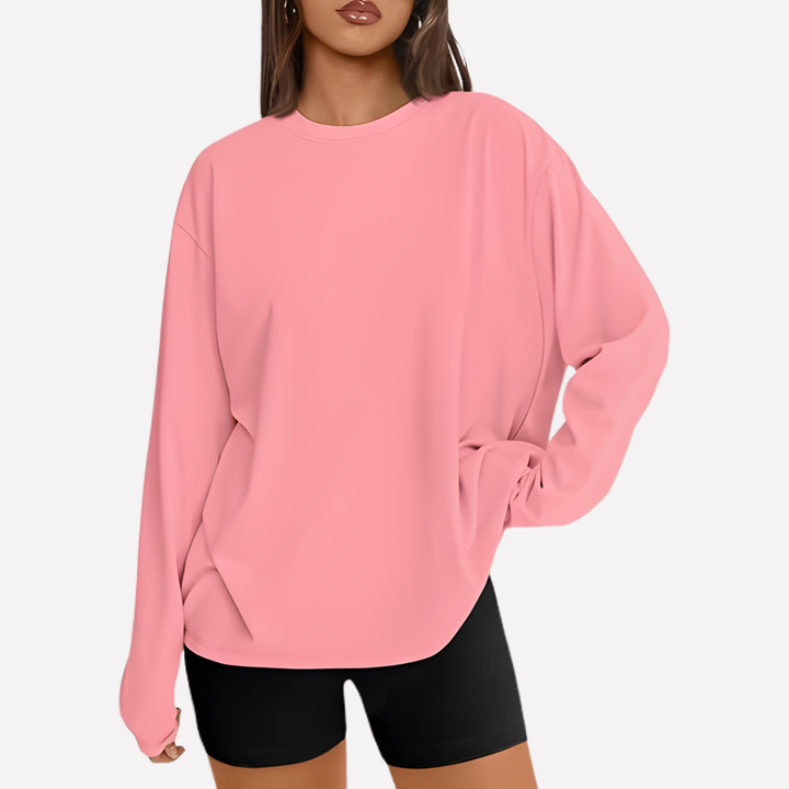 Kvinners Oversized Langermet Skjorte