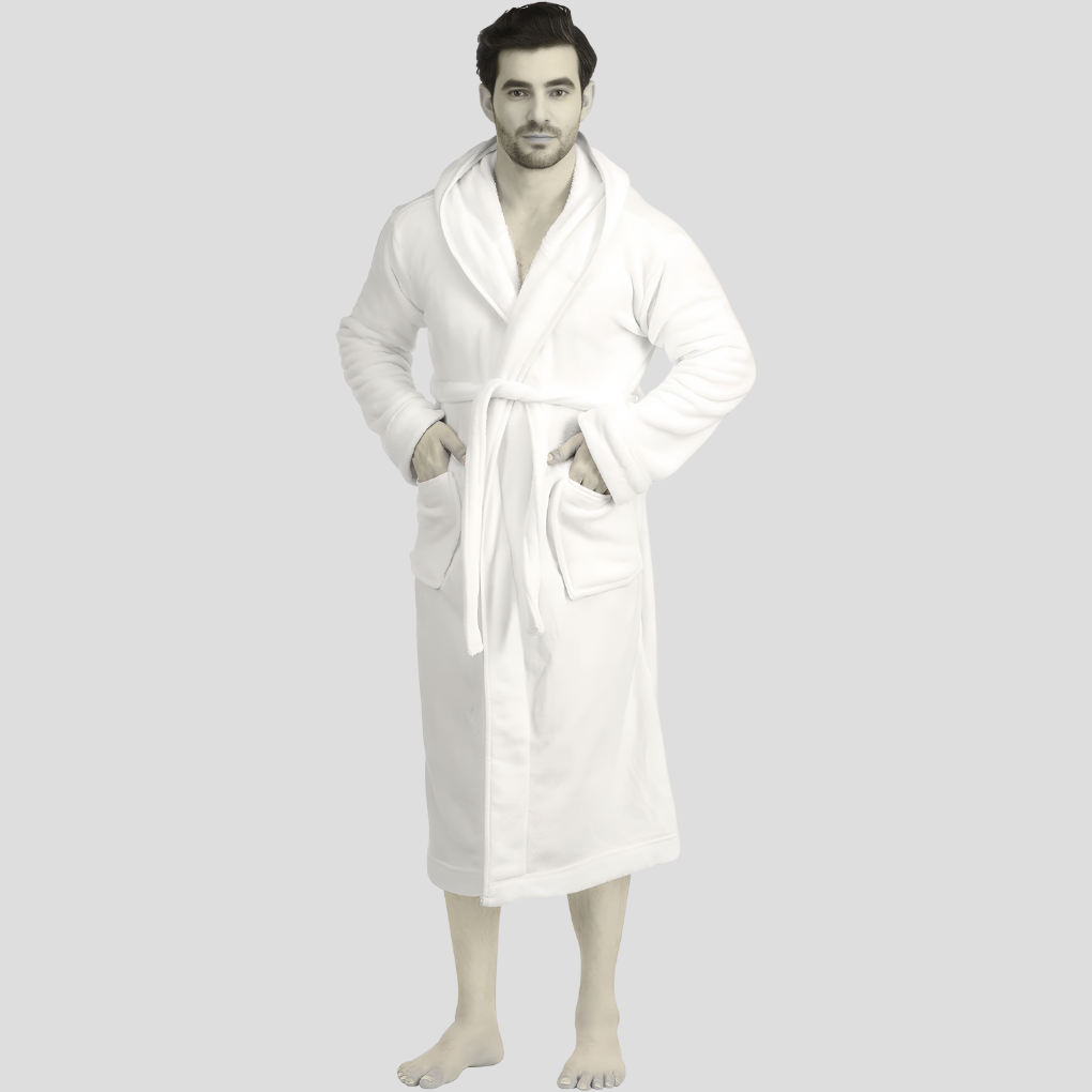 Comfortable fleece bathrobe for men