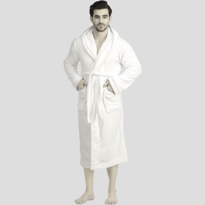 Comfortable fleece bathrobe for men