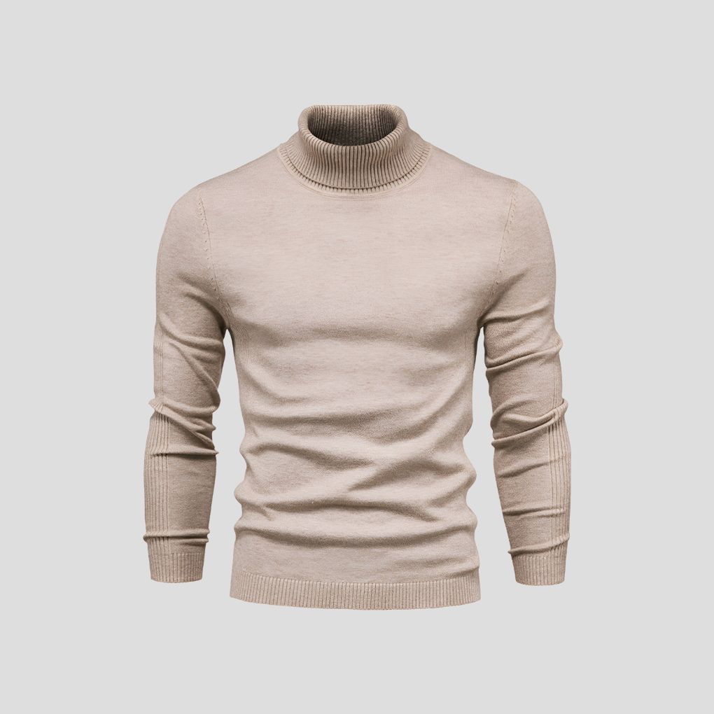 Men's sweater with turtleneck