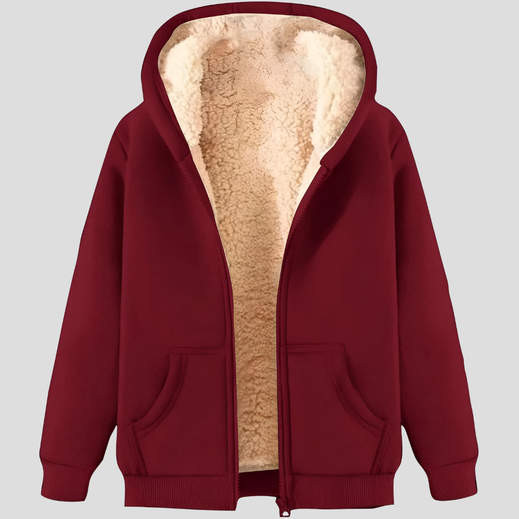 Warmth herre fleece-lined winter hooded jacket