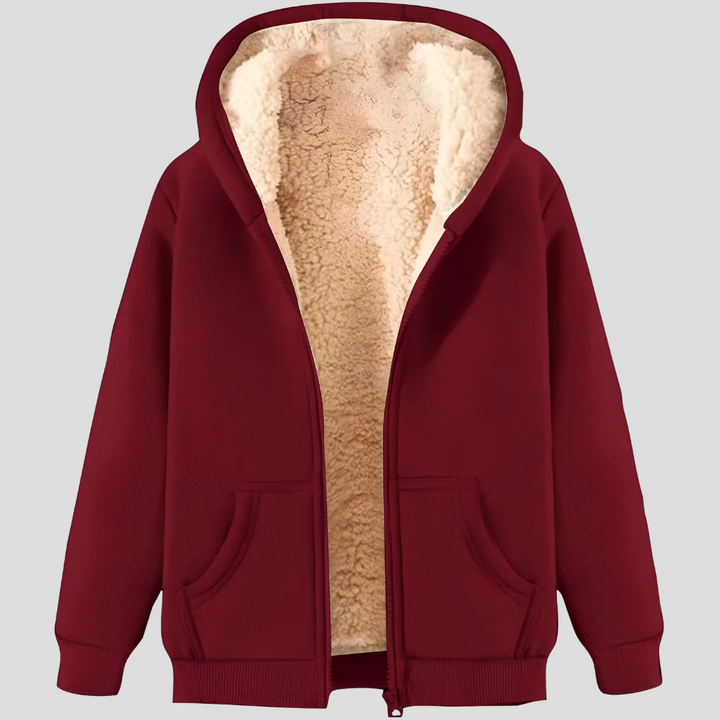Warmth herre fleece-lined winter hooded jacket