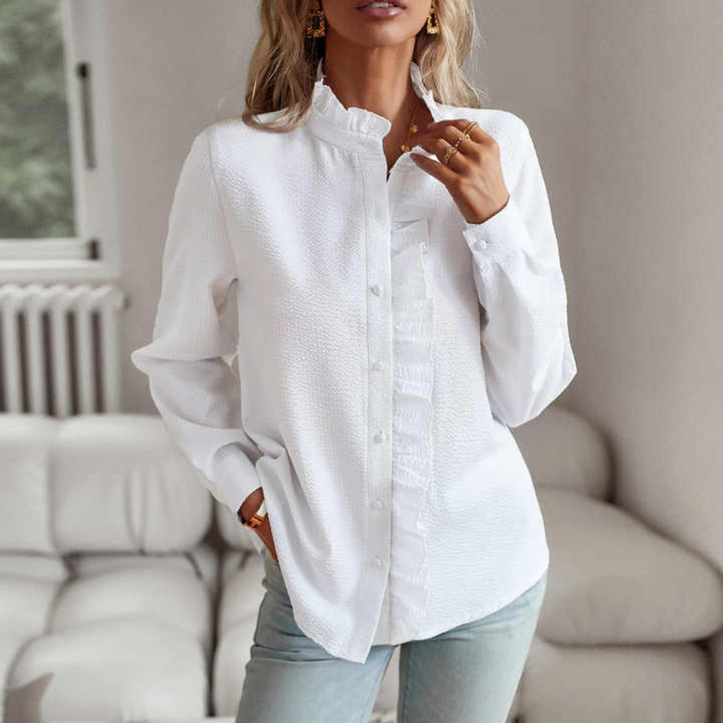 Elegant long-sleeved blouse