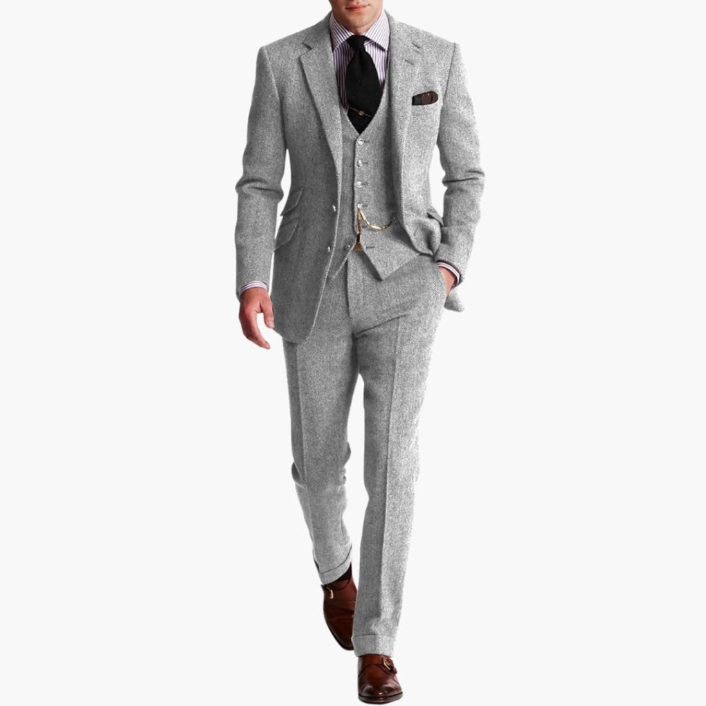 Menns formelle dress-set med jakke og vest