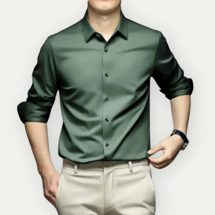 Crepe and wrinkle-free men's shirt