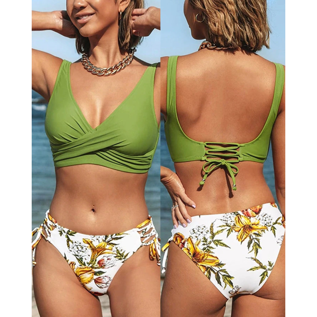 Kvinners 2-Dels Strand Bikini – Livlig Sommerstil