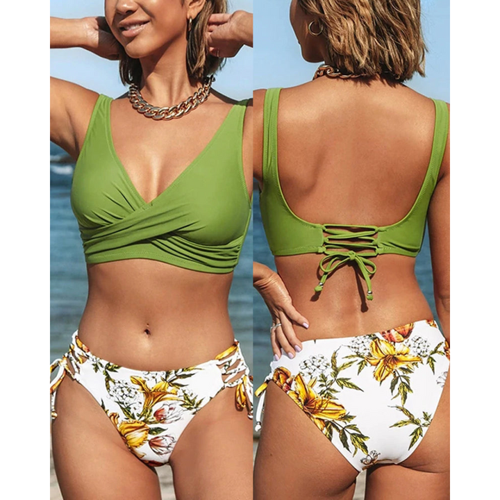 Kvinners 2-Dels Strand Bikini – Livlig Sommerstil