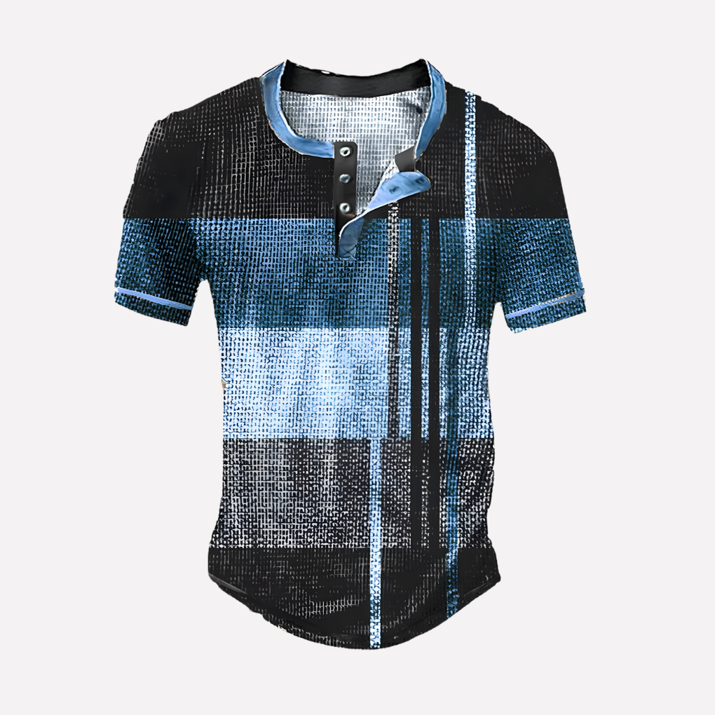 Menns Vaffel Strikket Casual Tee