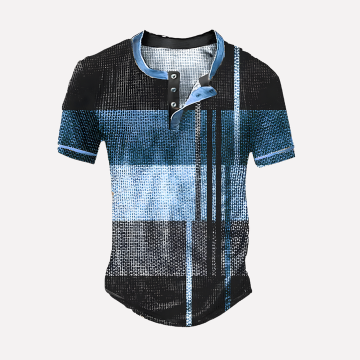 Menns Vaffel Strikket Casual Tee