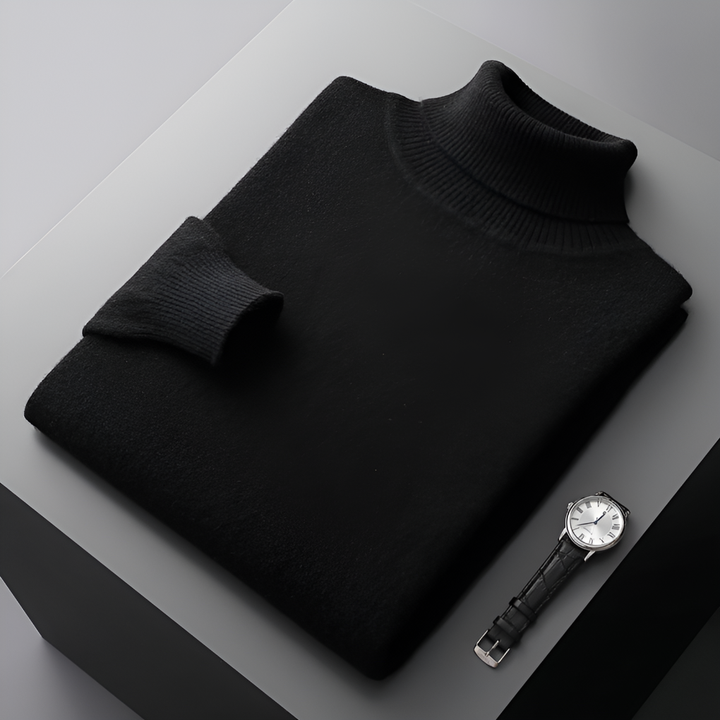 Høy- kvalitet Herre Fin Ull Turtleneck Genser