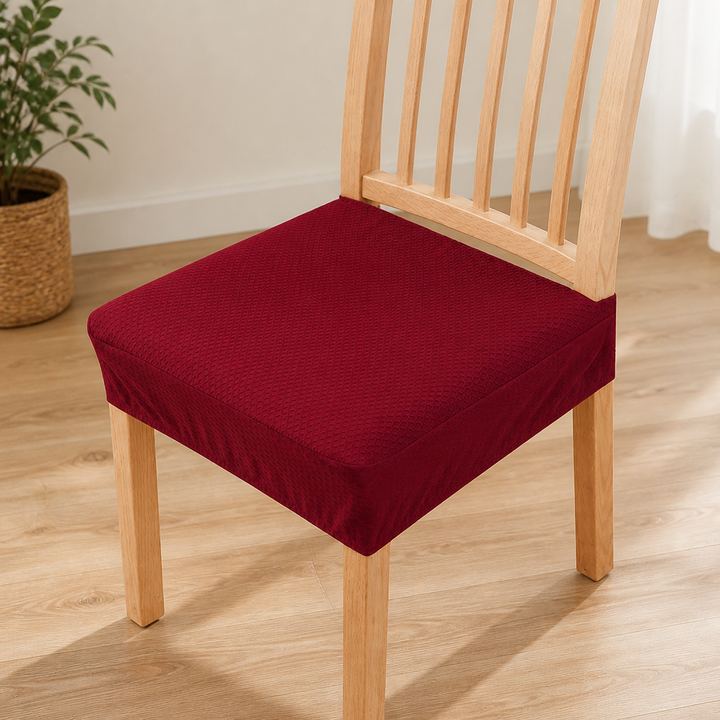 Vanntette elastiske vevde stolovertrekk, sklisikker jacquard-polyester