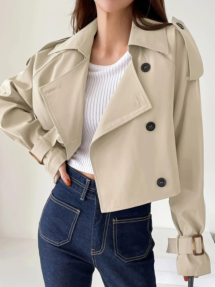 Casual short trench coat
