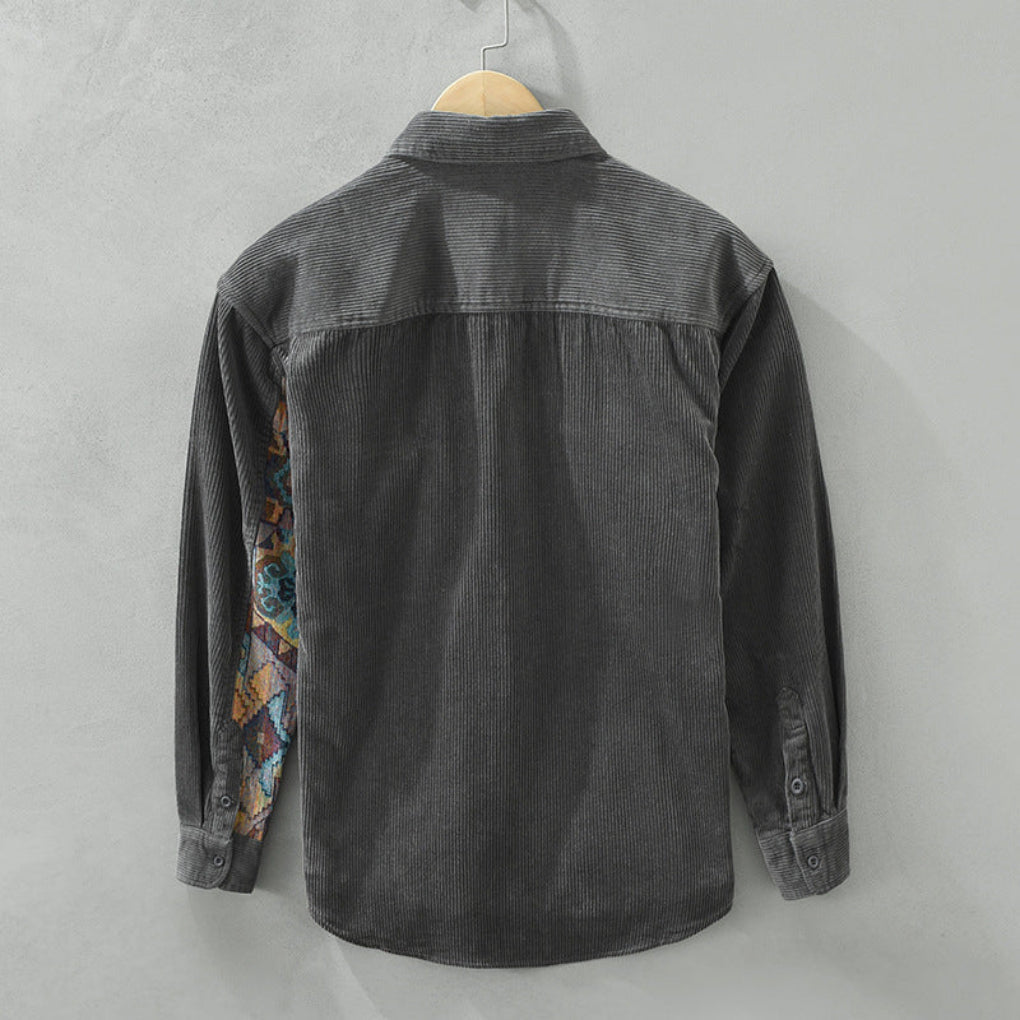 Herre vintage langermet skjorte – Klassisk stil med tidløs appell