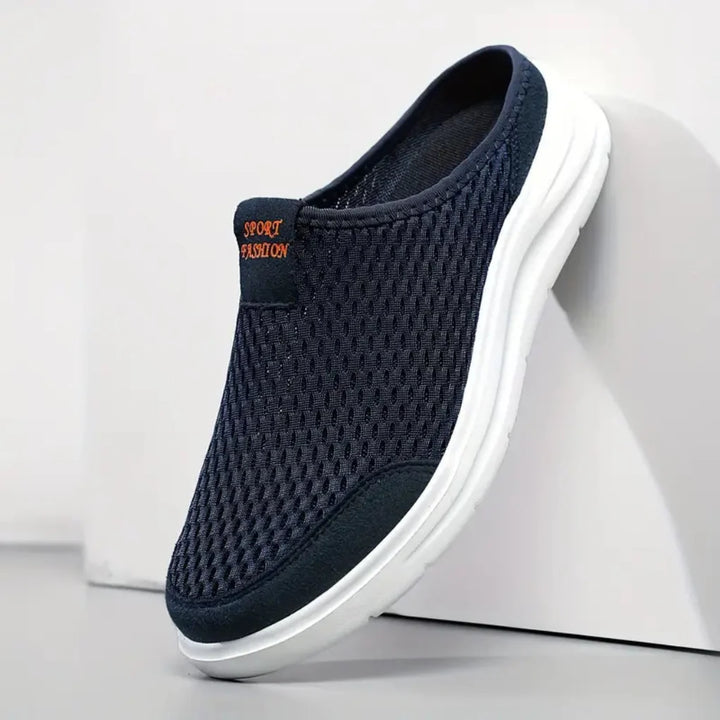 Orthopedic men's sandals with on-and-off function