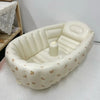 Oppblåsbart badekar for baby, for reise