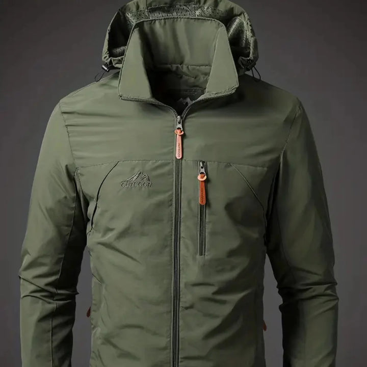 Waterproof and windproof men's jacket for outdoor life