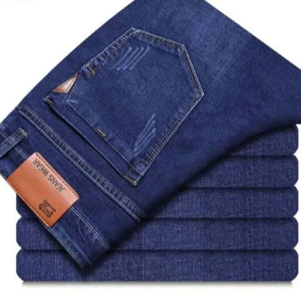 Herrenjeans mit geradem Bein – strapazierfähiger Denim