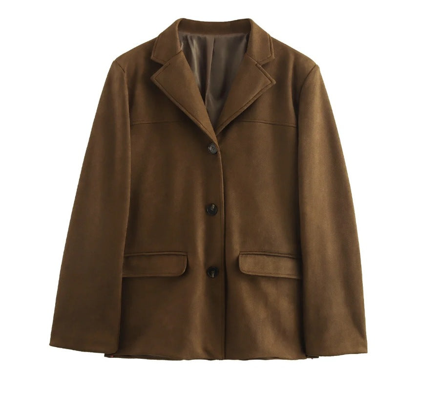 Classic Suede Jacket with Timeless Elegance