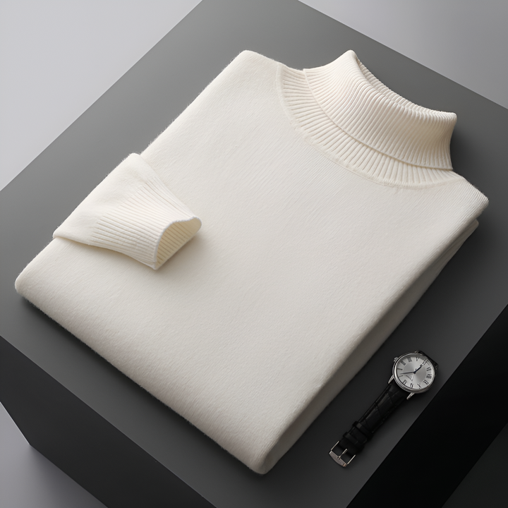 Høy- kvalitet Herre Fin Ull Turtleneck Genser