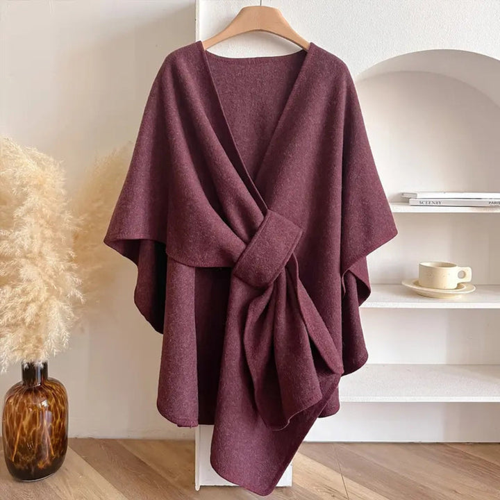 Windproof shawl coat for women