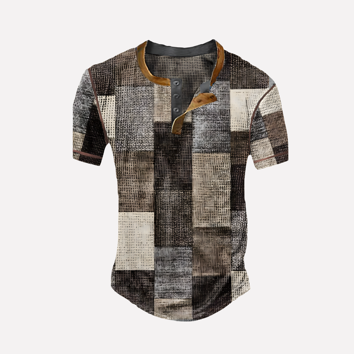 Menns Vaffel Strikket Casual Tee