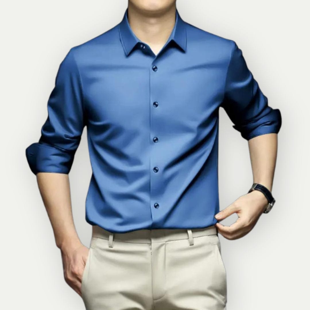 Crepe and wrinkle-free men's shirt