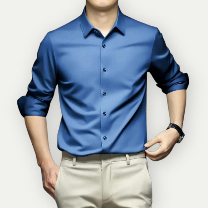 Crepe and wrinkle-free men's shirt