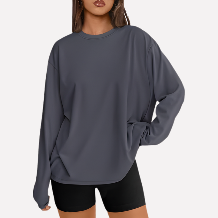 Kvinners Oversized Langermet Skjorte