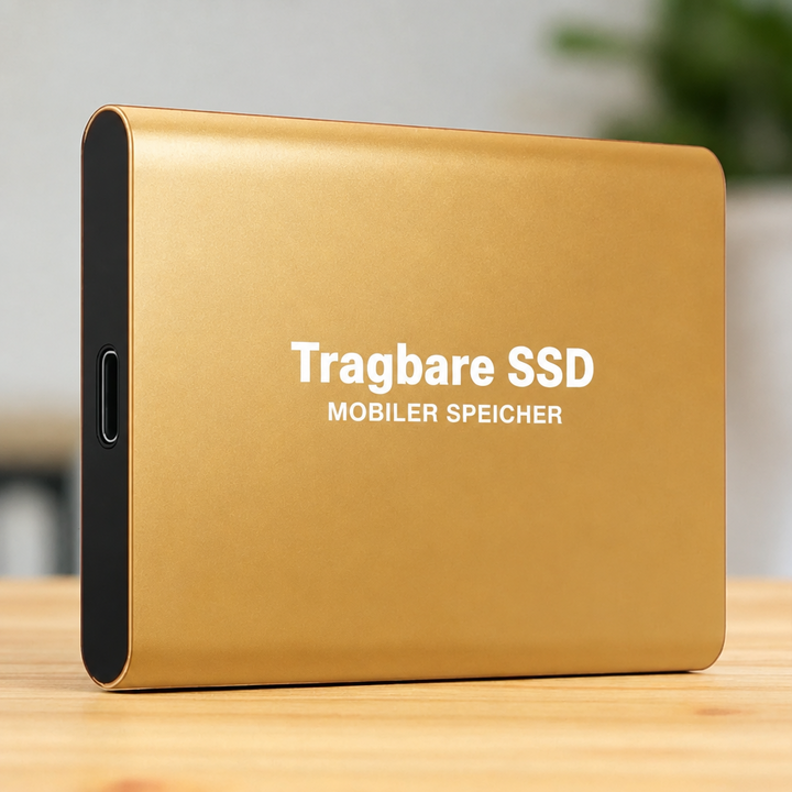 Bærbar 30 TB SSD med robust kabinett